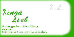 kinga lieb business card